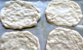 stretched dough