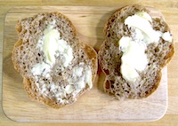 Rye rolls with butter