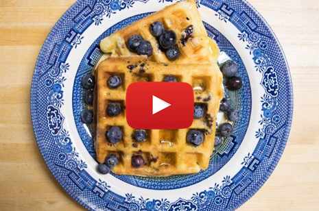 Blueberry waffle video