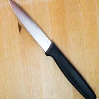 Black handle Victorinox paring knife