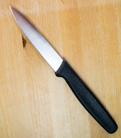 Black handle Victorinox paring knife